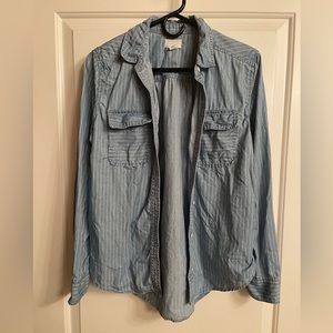 Caslon Button-Down Denim Shirt Size S